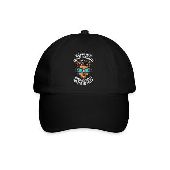 Abi geschafft kann ich jetzt wieder ins Bett? - Baseballkappe - Schwarz/Schwarz - Vorne