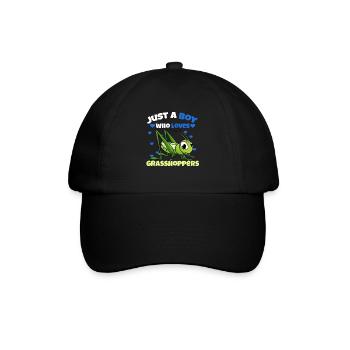 Just a boy who loves grasshoppers - Baseball Cap - black/black - Front
