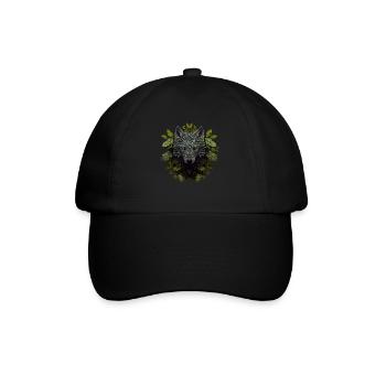 Wölfe Silhouette Naturschutz Tierschutz Wolf - Baseballkappe - Schwarz/Schwarz - Vorne