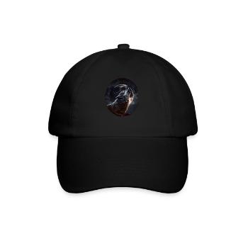 Wölfe Silhouette Naturschutz Tierschutz Wolf - Baseballkappe - Schwarz/Schwarz - Vorne