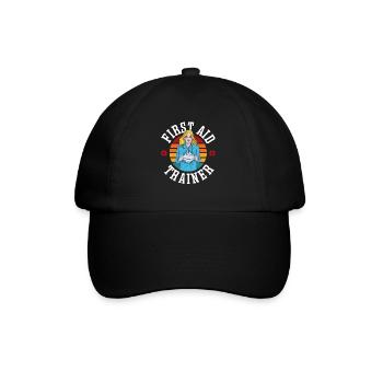 Erste Hilfe Ausbilder Sofortmaßnahmen Kurs Lehrer - Baseballkappe - Schwarz/Schwarz - Vorne