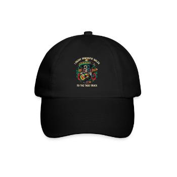 I Enjoy Romantic Walks To Taco Truck Taco Eater Me - Baseballkappe - Schwarz/Schwarz - Vorne