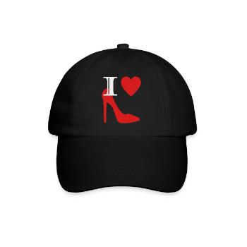 I love shoes - Baseballkappe - Schwarz/Schwarz - Vorne