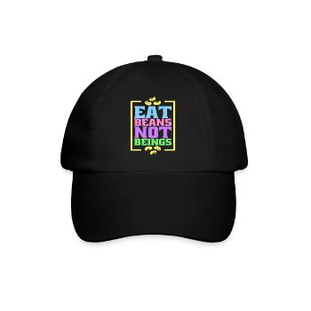 Mangez des haricots, pas des êtres 8 - Casquette classique - noir/noir - Devant