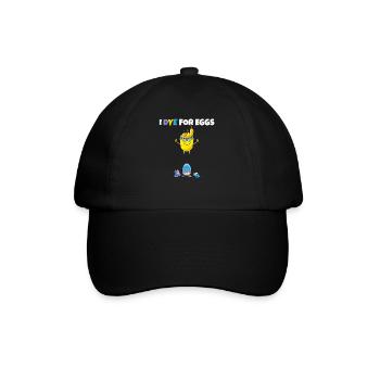 I Dye For Eggs Painting Easter Eggs Rabbit - Baseball Cap - black/black - Front