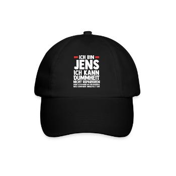 Jens - Baseballkappe - Schwarz/Schwarz - Vorne