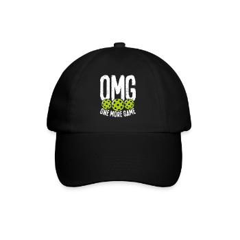 Another pickleball game - Baseball Cap - black/black - Front