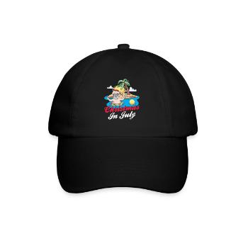 Weihnachten Im Juli Christmas In July Santa Humor - Baseball Cap - black/black - Front