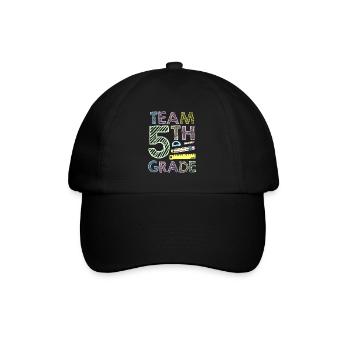 Team 5 Grade Fifth Fifth Grader School - Baseball Cap - black/black - Front