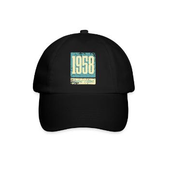 1958 Anniversaire de naissance Année de naissance - Casquette classique - noir/noir - Devant