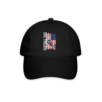 Footballeur Père Papa Joueur de football Cadeau - Casquette classique - noir/noir - Devant