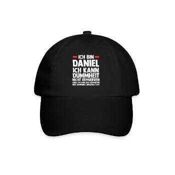 Daniel - Baseballkappe - Schwarz/Schwarz - Vorne