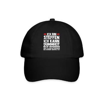 Steffen - Baseballkappe - Schwarz/Schwarz - Vorne