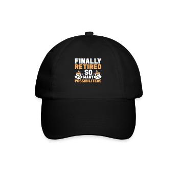 Teetrinker Geschenk Tasse Tee Liebhaber - Baseballkappe - Schwarz/Schwarz - Vorne