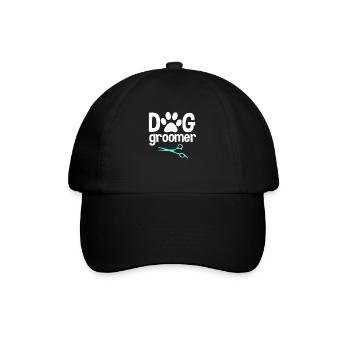 Hundefriseur - Baseballkappe - Schwarz/Schwarz - Vorne