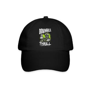 DOWNHILL IS MY THRILL - Fahrrad Motorsport Adrena - Baseballkappe - Schwarz/Schwarz - Vorne