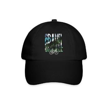 Gravel, VTT, passion vélo, cycliste - Casquette classique - noir/noir - Devant
