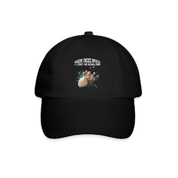 Wenn ich Platz brauche, gehe ich einfach Bowlen Lu - Baseballkappe - Schwarz/Schwarz - Vorne