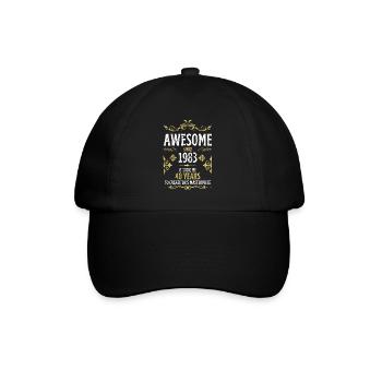 40th birthday vintage 1983 - Baseball Cap - black/black - Front