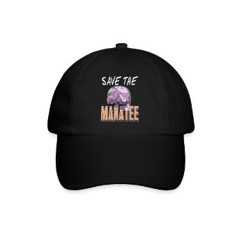 Save The Manatee Retro Animal Wildlife Lover - Baseball Cap - black/black - Front
