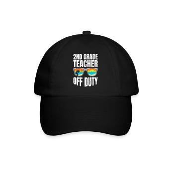 Professeur de classe de deuxième classe en congé Professeur de vacances - Casquette classique - noir/noir - Devant