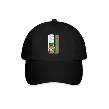 Sheep Shamrocks Saint Patrick's Day - Baseballkappe - Schwarz/Schwarz - Vorne