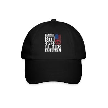 Bier Tag Tag des Bieres Bierliebhaber Biertrinker - Baseballkappe - Schwarz/Schwarz - Vorne
