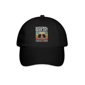 Journée de la bière Journée de la bière Amateurs de bière Buveurs de bière - Casquette classique - noir/noir - Devant