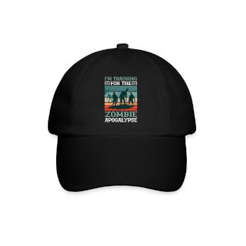 I'm Training For The Zombie Apocalypse 11 - Baseballkappe - Schwarz/Schwarz - Vorne
