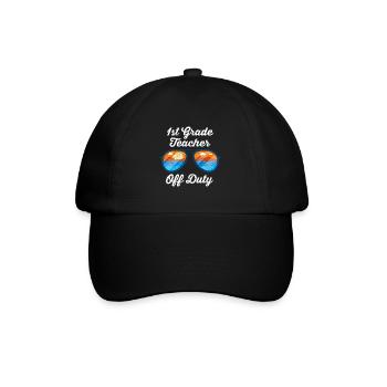 Professeur de classe de première classe en congé Professeur de vacances - Casquette classique - noir/noir - Devant