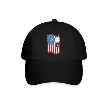 4 juillet Tennis de table - Casquette classique - noir/noir - Devant