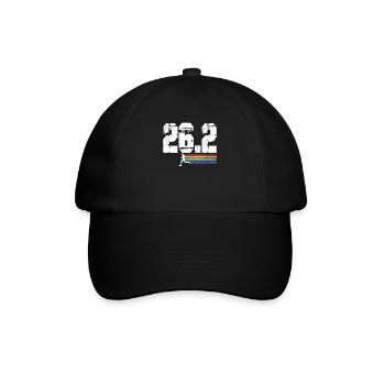 Laufen Sie 26,2 Meilen Marathon Herausforderung - Baseballkappe - Schwarz/Schwarz - Vorne