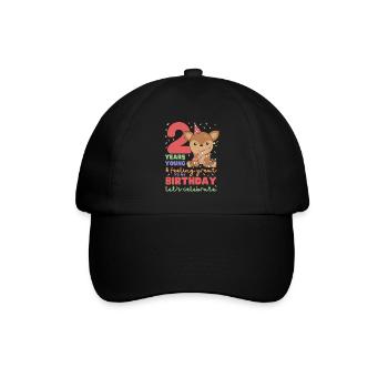 Cerf pour 2e anniversaire Enfants de deux ans - Casquette classique - noir/noir - Devant