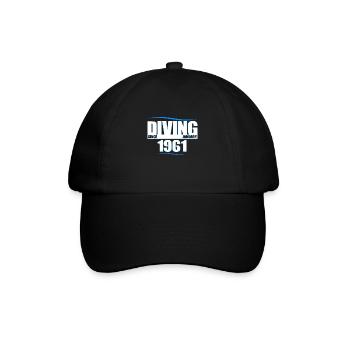 Anniversaire du plongeur - Plongée depuis janvier 1961 - Casquette classique - noir/noir - Devant