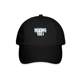 Anniversaire du plongeur - Plongée depuis décembre 1961 - Casquette classique - noir/noir - Devant
