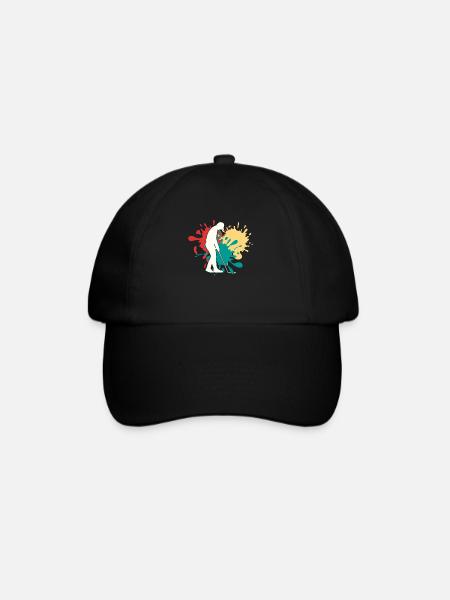 Joggen Silhouette - Baseballkappe - Schwarz/Schwarz