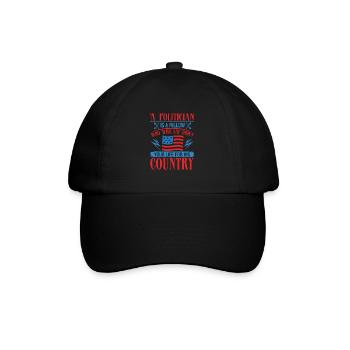 UN POLITICIEN EST UN COMPAGNON DE VOTRE VIE POUR SON PAYS - Casquette classique - noir/noir - Devant