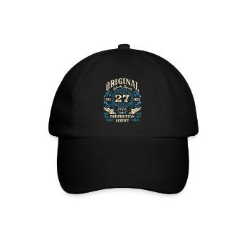 Original Lebende Legenden wurden 1996 geboren 27. - Baseballkappe - Schwarz/Schwarz - Vorne