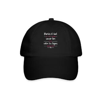 je vais encore être grande soeur - Casquette classique - noir/noir - Devant