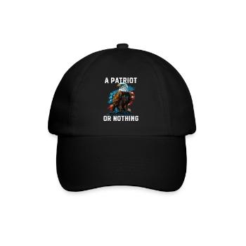 A Patriot or Nothing American Bald Eagle - Baseball Cap - black/black - Front