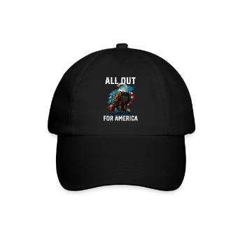 All Out for America American Bald Eagle America - Baseballkappe - Schwarz/Schwarz - Vorne