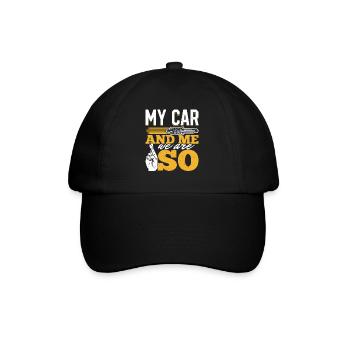 Mein Auto und ich , wir sind SO - PS Liebhaber - Baseballkappe - Schwarz/Schwarz - Vorne