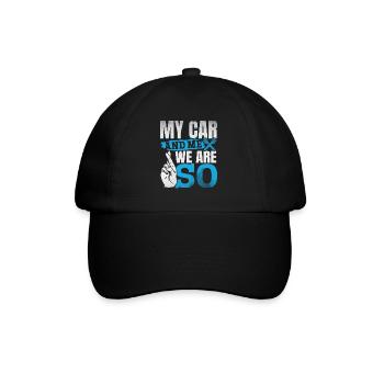 Mein Auto und ich , wir sind SO - PS Liebhaber - Baseballkappe - Schwarz/Schwarz - Vorne