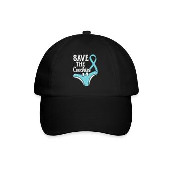 Save The Coochies Cervical Cancer Awareness Month - Baseball Cap - black/black - Front