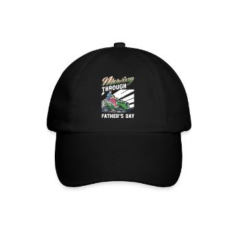 Tonte de pelouse Drôle de papa Fête des pères Tondeuse à gazon Pelouse - Casquette classique - noir/noir - Devant