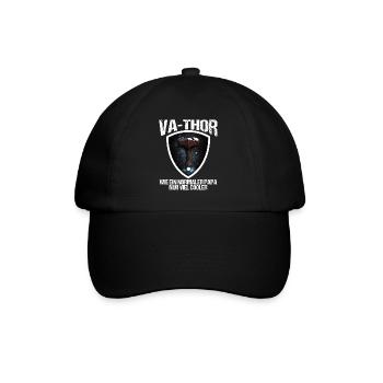 Papa Vathor Va Thor Vatertag Vatertagsgeschenk - Baseballkappe - Schwarz/Schwarz - Vorne