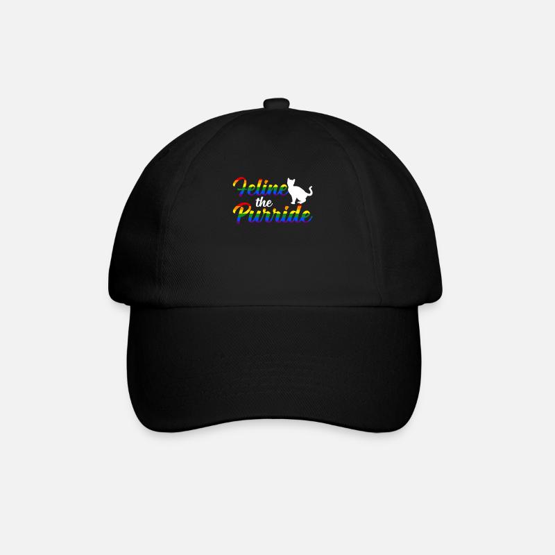 Chat LGBT - Casquette classique - noir/noir