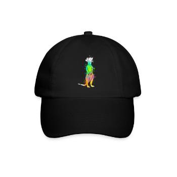 Splash Art Surikate Meerkats - Baseball Cap - black/black - Front