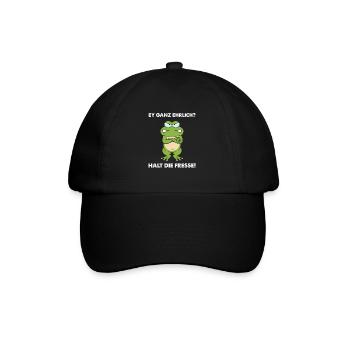 Ey ganz ehrlich? Halt die Fresse - Baseballkappe - Schwarz/Schwarz - Vorne