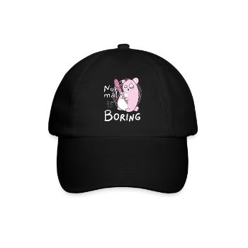 Normal is boring with Stachelpink Pink Bear - Baseball Cap - black/black - Front